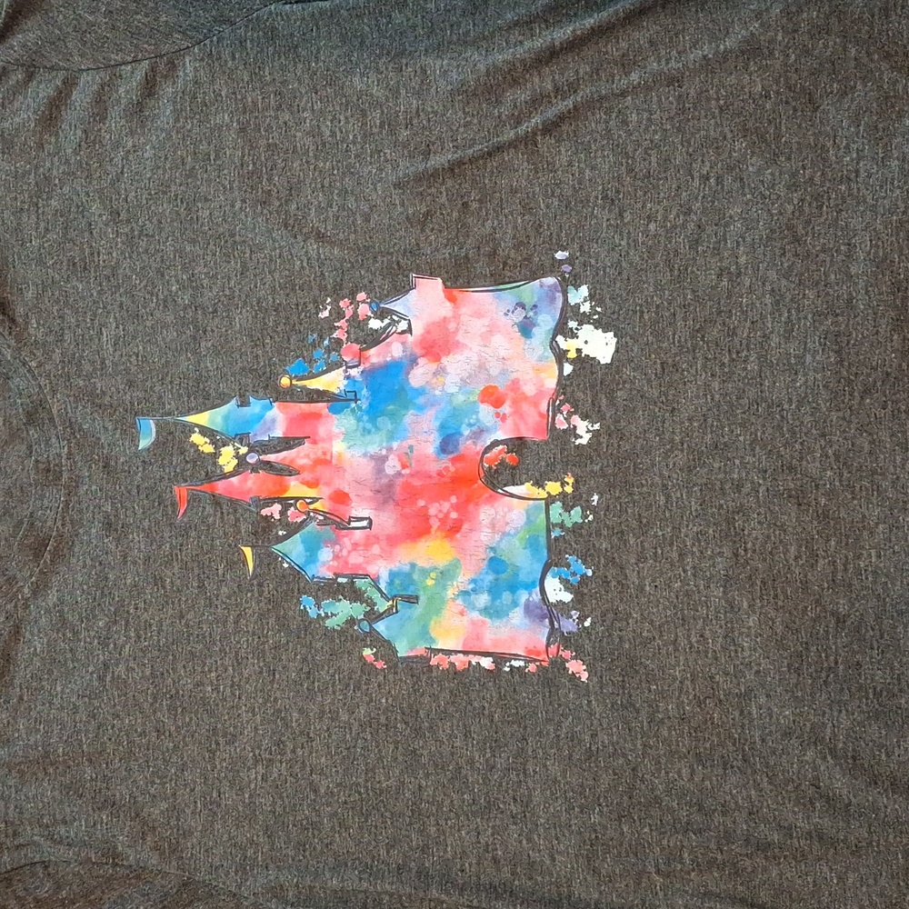 Disney Inspired Colorful Castle 2x t shirt